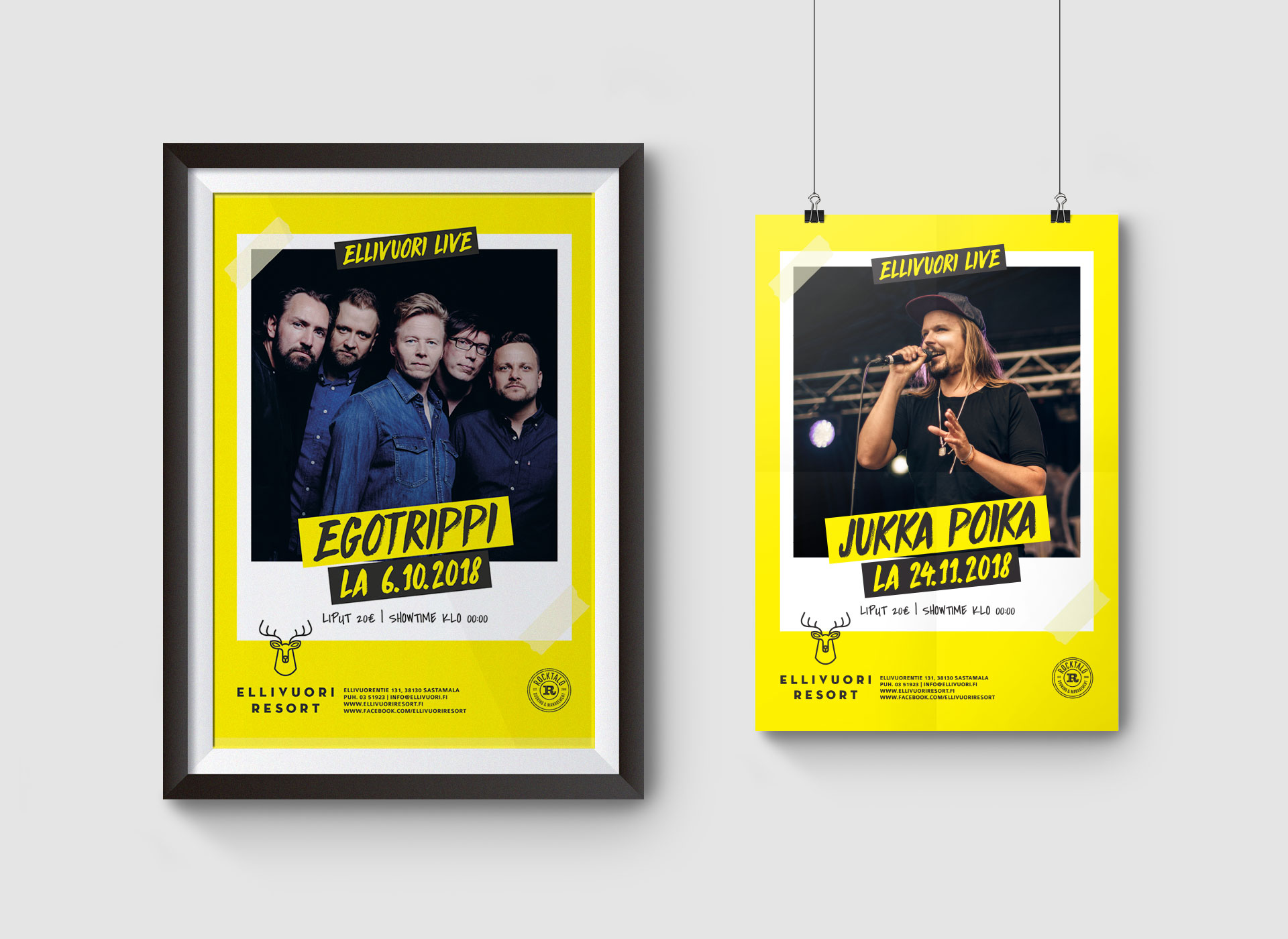 Julisteiden suunnitteli Ellivuori live musiikkitapahtumiin