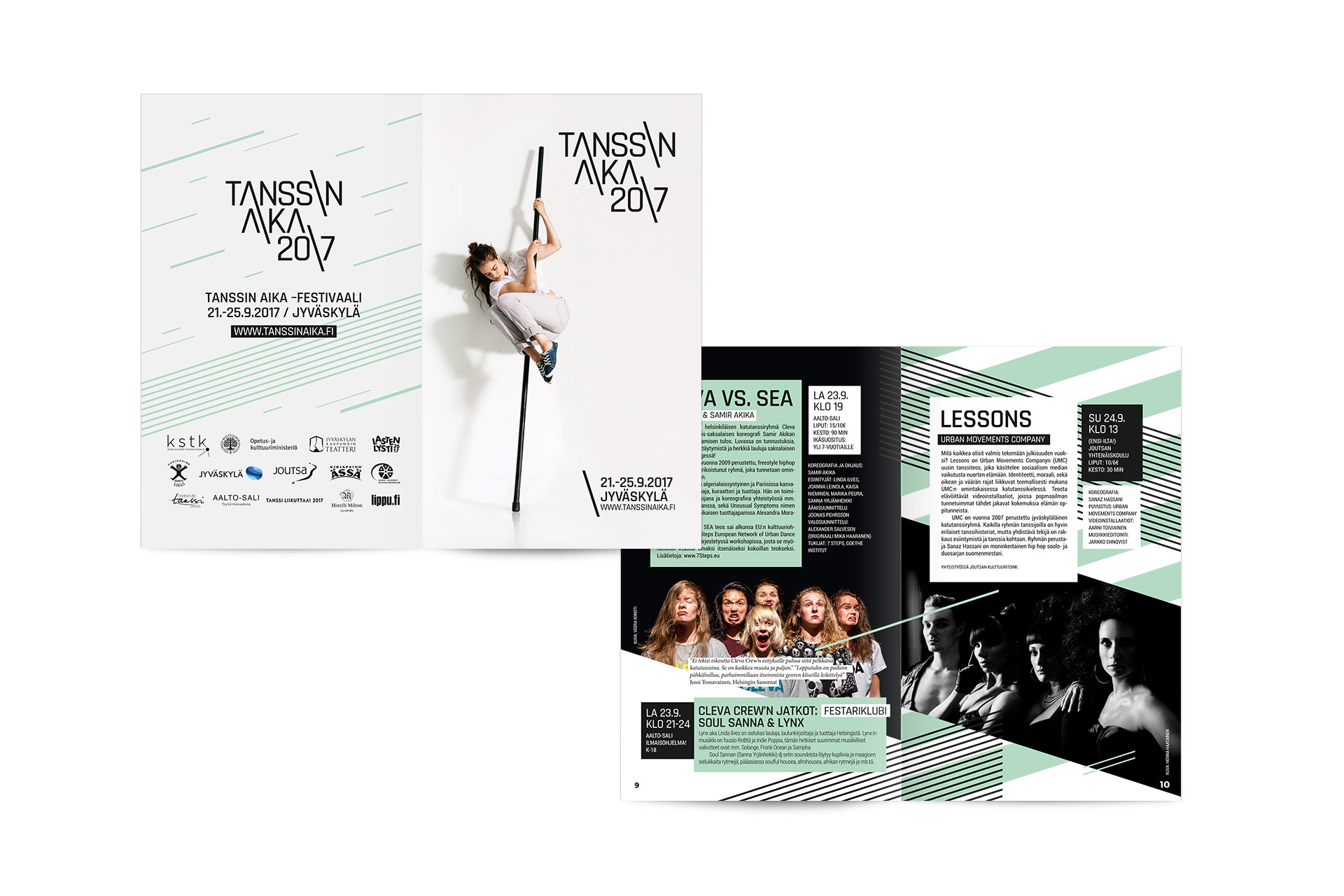 Jyväskylässä järjestettävän Tanssin Aika festivaali tapahtuman käsiohjelman suunnittelu